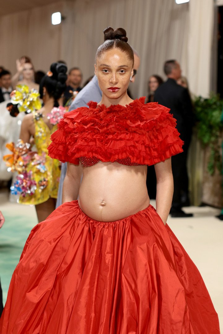 Adwoa Aboah Reveals Pregnancy On Met Gala Red Carpet