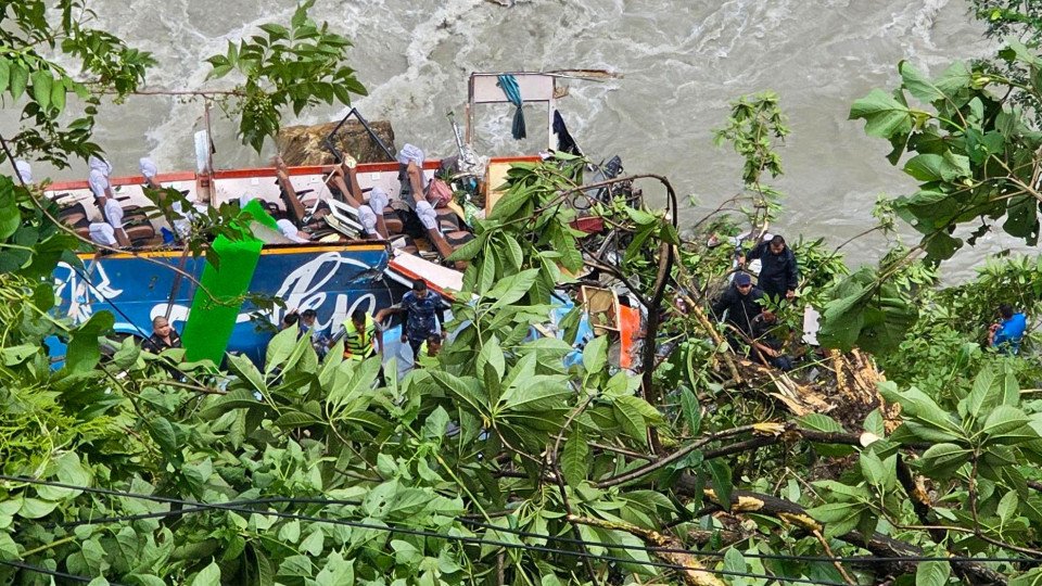 At Least 14 People Killed In Bus Crash Into River In Nepal