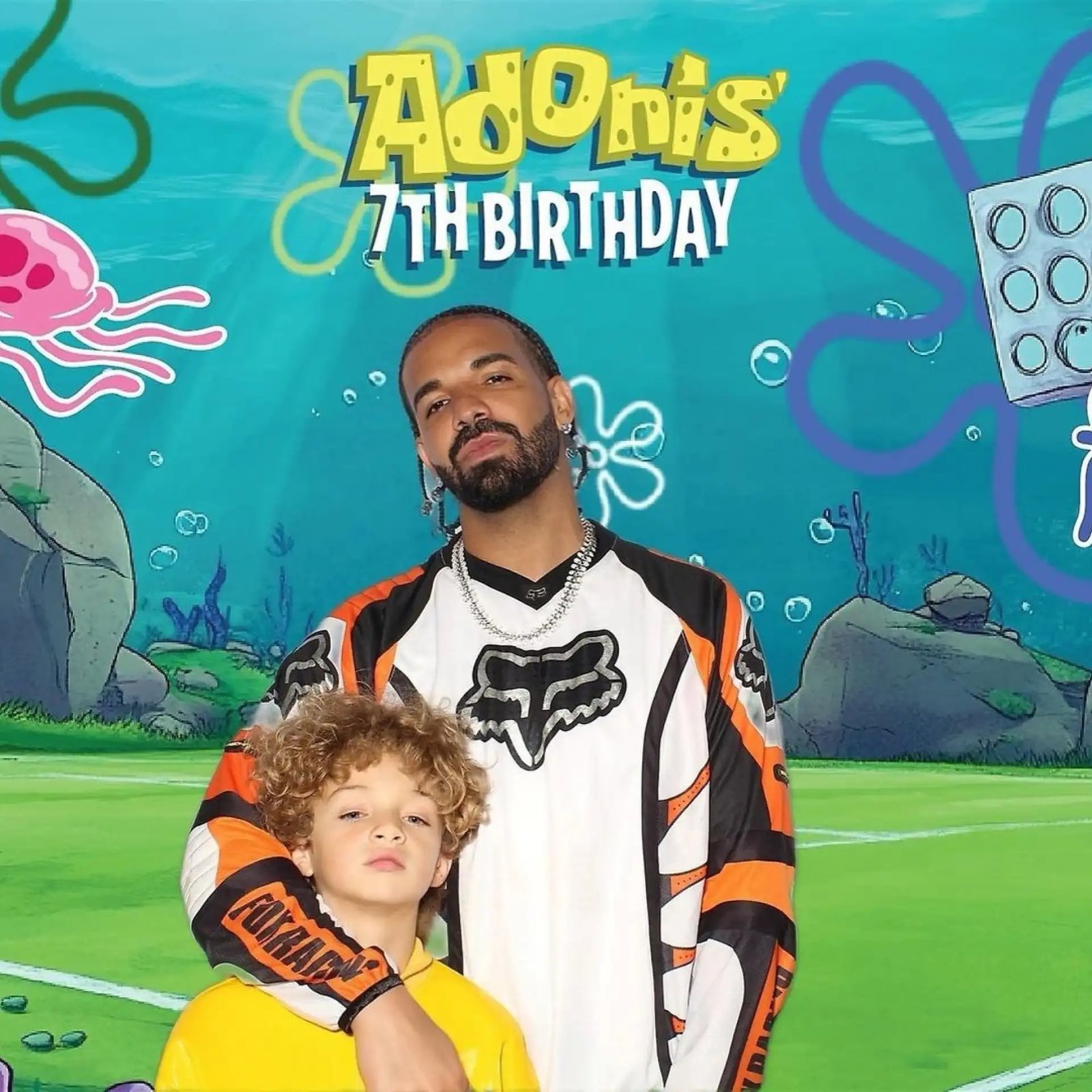 Drake Celebrates Son's Birthday With SpongeBob Inspired Photos