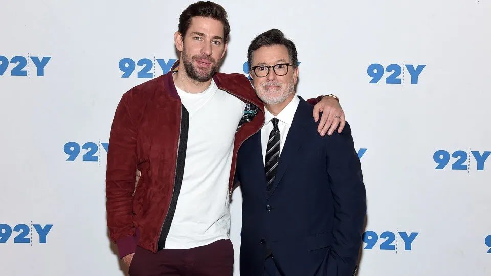 The Hilarious Video Of Krasinski Teaching Colbert How To Be Sexy