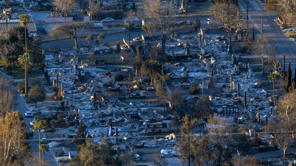 Gray and Silence in Los Angeles' Wildfire-Ravaged Areas