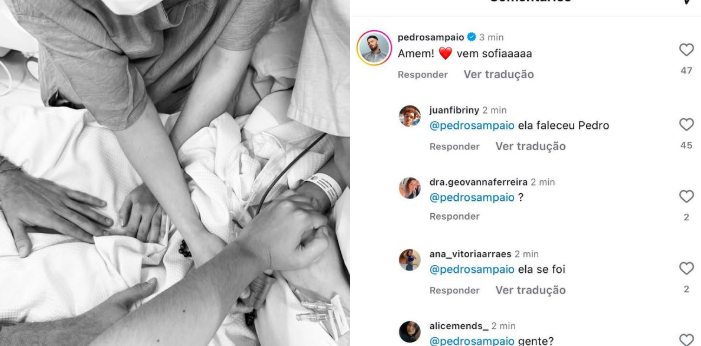 VEJA: Pedro Sampaio Esquece De Ler A Legenda Inteira Do Post Da Lexa Sobre O Falecimento Da Sua Filha