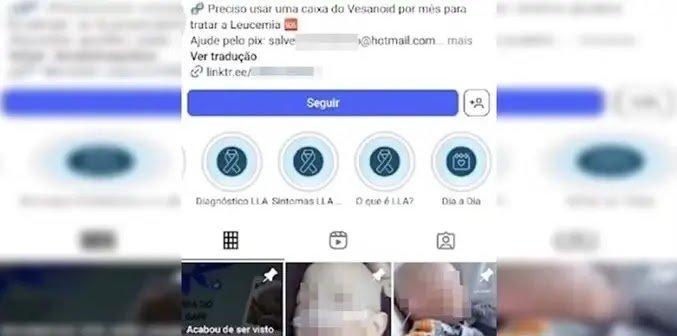 Golpista Usa Fotos de Criança com Câncer para Enganar na Internet e Revolta Web
