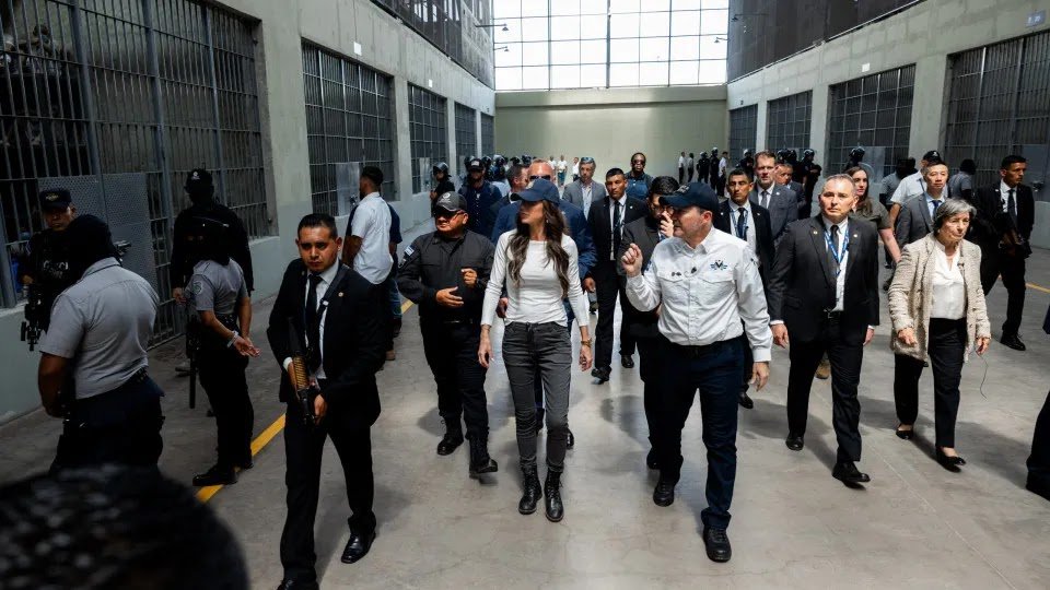 Kristi Noem Visits El Salvador Prison Where Deported Immigrants Are Held