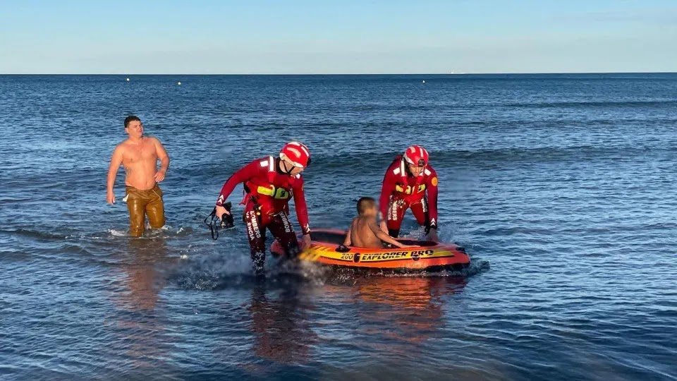 12-Year-Old Boy Rescued From Inflatable Boat On Spanish Beach