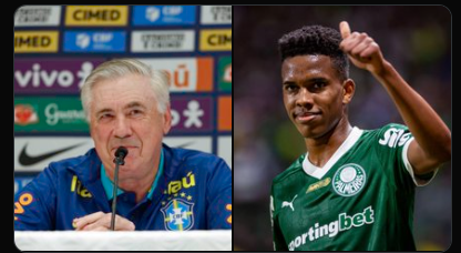 Ancelotti Se Rende a Estêvão: “Dribla Melhor Que Eu!” – Craque Deve Ser Titular na Seleção