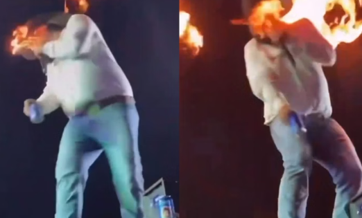 Cantor é Ferido no Rosto por Fogo em Palco — Vídeo Ch0cante