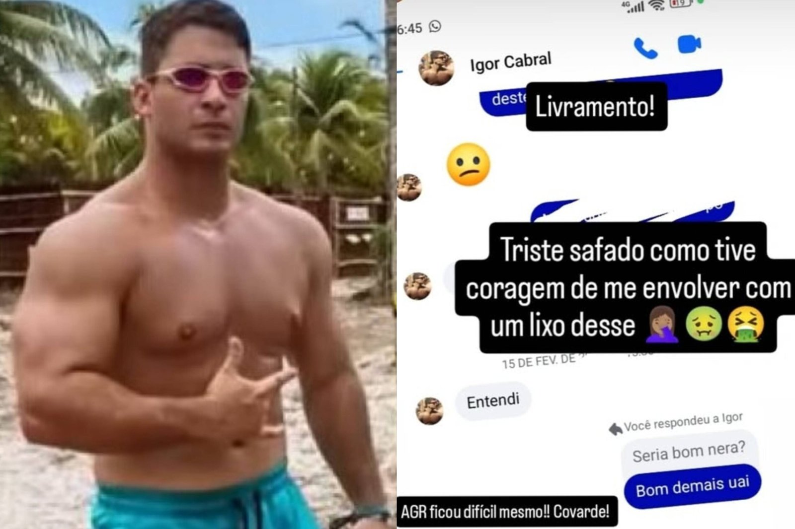 Mulher Trans Expõe Conversas de Igor Cabral, Acusado de Espancar Namorada com 61 Socos
