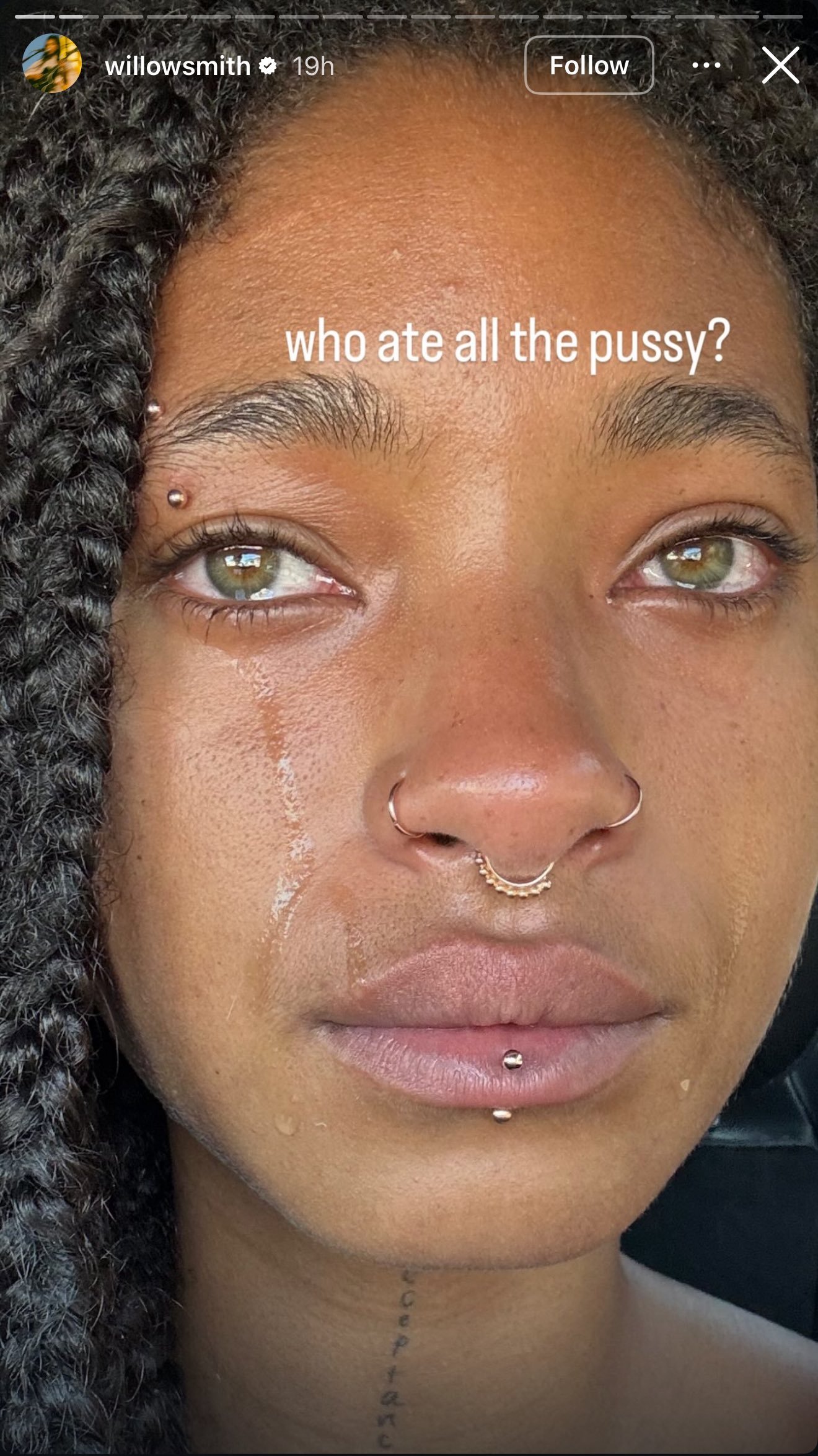 Willow Smith’s Tearful, NSFW Instagram Post Shocks Fans