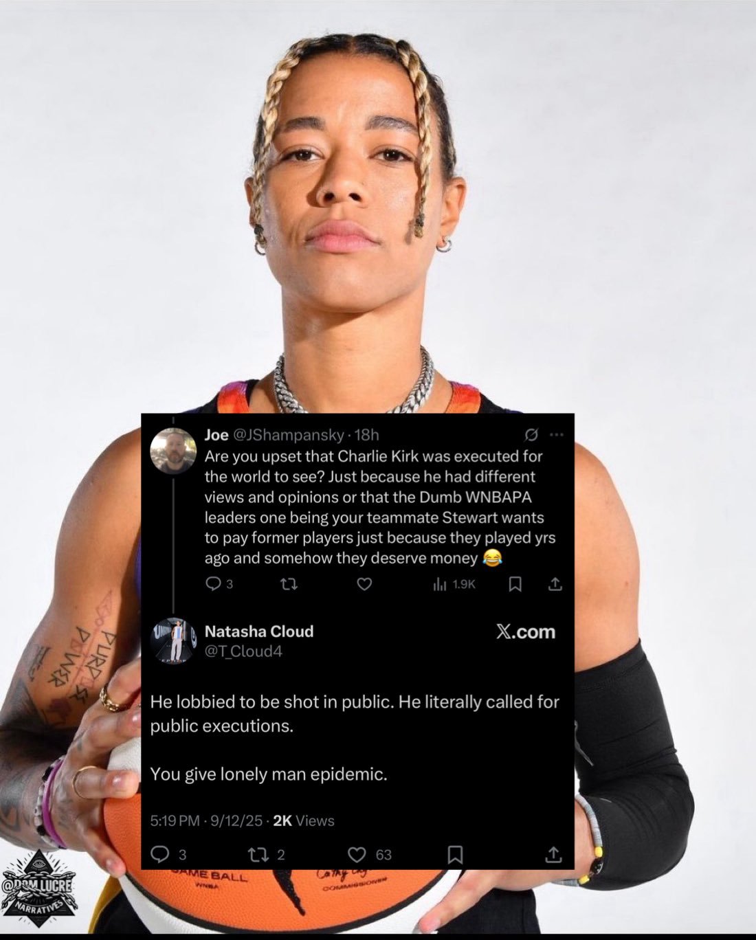 WNBA's Natasha Cloud SLAMMED for "Kirk Lobbied to Be Shot" Post!