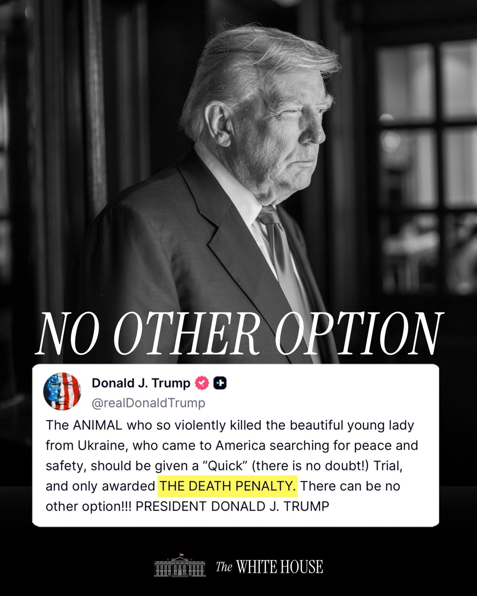 Trump Demands DEATH for Iryna Zarutska's Killer: "No Other Option!"