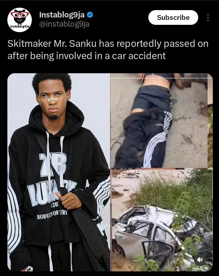 TikTok Star Mr. Sanku Dies in Tragic Crash