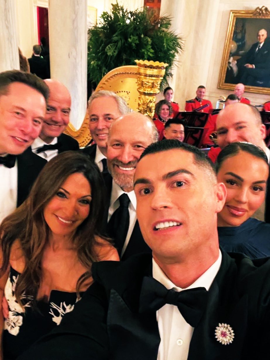 CR7’s White House Power Selfie: Ronaldo Snaps Epic Pic with Musk, Infantino & Trump Elite Crew