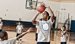 Youth Basketball Defender Plays One-Armed to Match Shooter