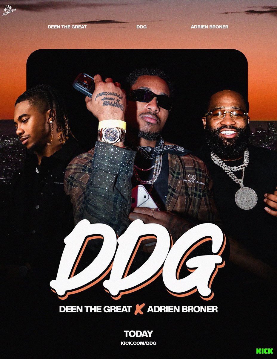 Adrien Broner Teams with DeenTheGreat and DDG for Wild Kick Streams