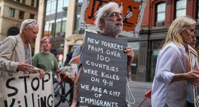 Tense Clashes Erupt During 9/11 25th Anniversary Protests Near New York City Hall