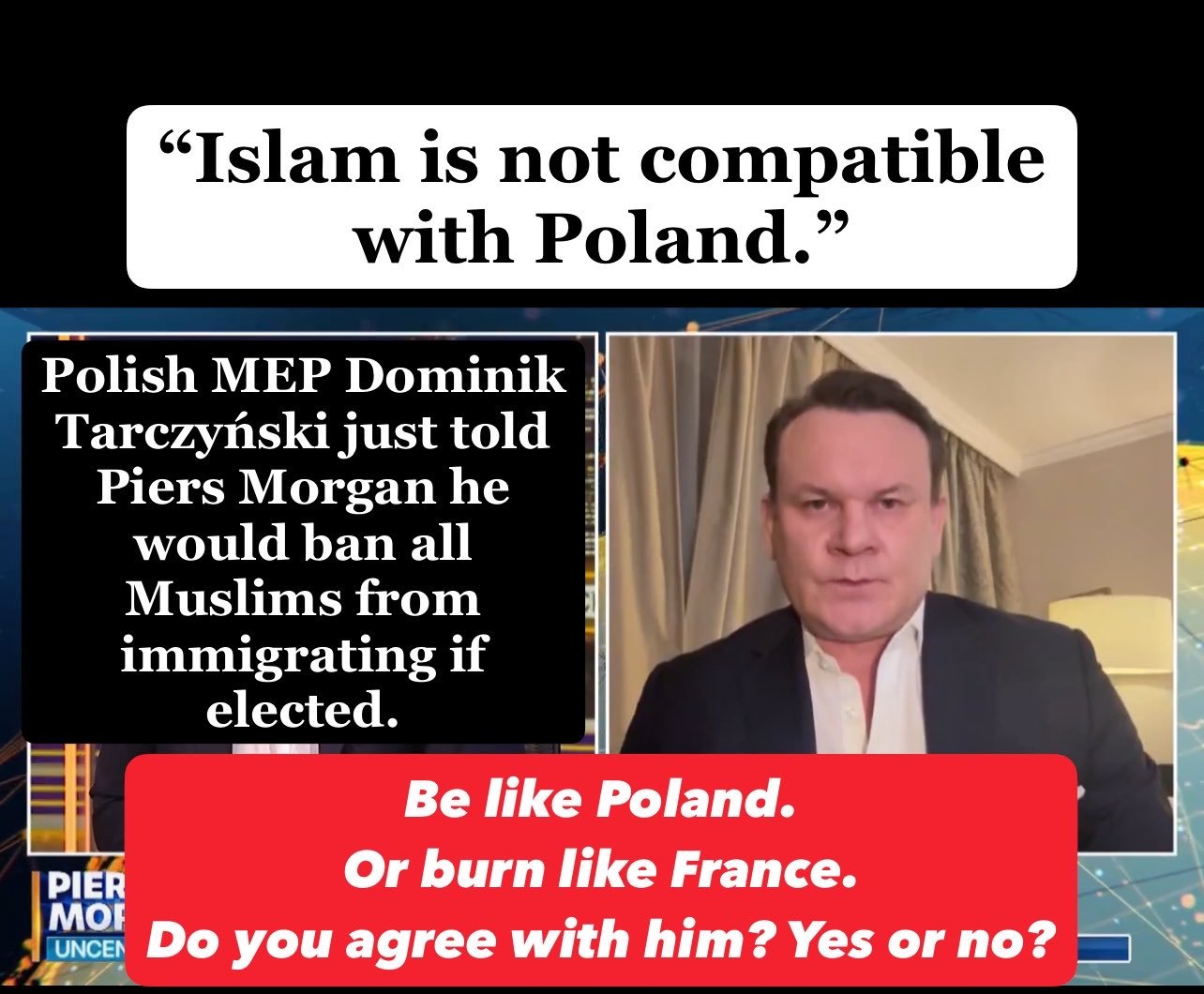 Polish MEP Declares Islam Incompatible with Poland During Heated Clash on Piers Morgan Show