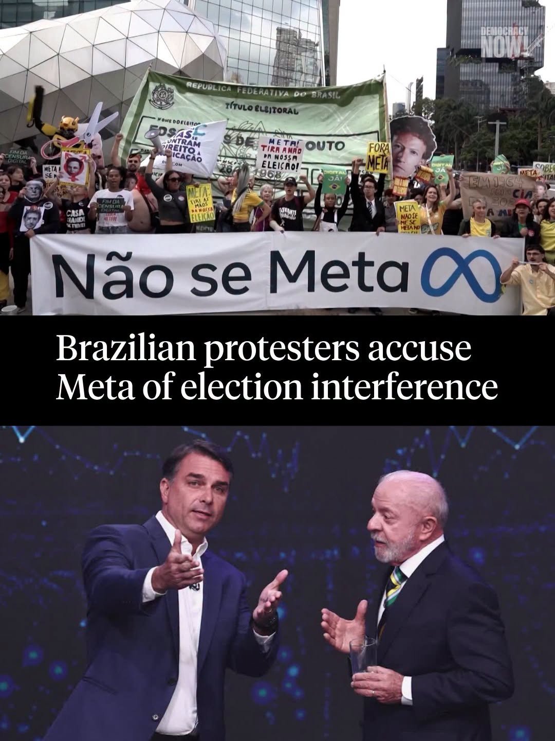 Protesters Accuse Meta of Electoral Interference Outside São Paulo Offices Ahead of Brazil Runoff